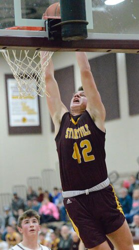 Will Tschetter with a thunderous slam dunk.