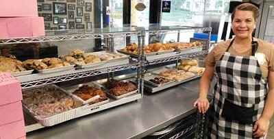 Jenyce Habibovic opened Sweet House Bakery in Rochester on Monday, June 8. Her specialties include cinnamon rolls, pictured in the bottom row at left, made from a recipe she received from her grandparents, Don and Darlene Mueske, longtime owners of Tarsillas of Stewartville.