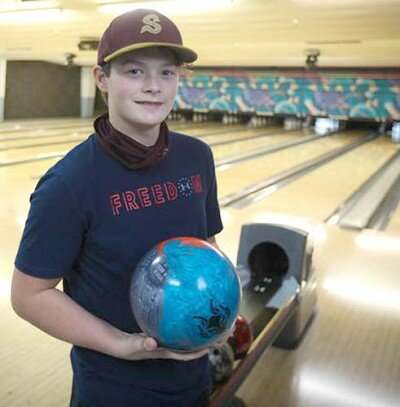 Dawson Peterson is the top high school bowler in the state.photo by Ken Klotzbachkklotzbach@postbulletin.com