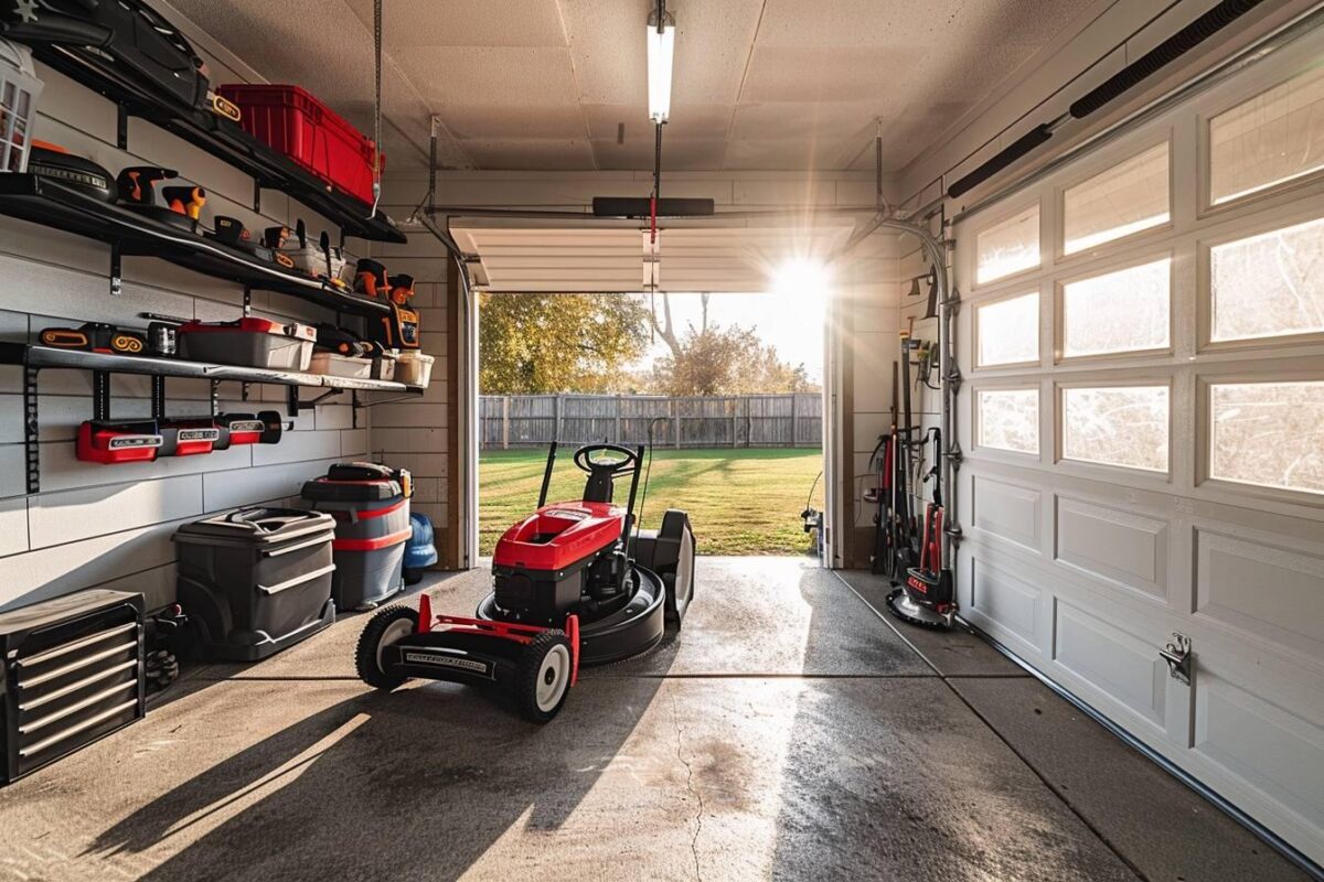 Storing lawn mower sale